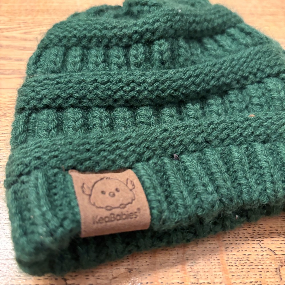 KeaBabies Kids Green Knit Beanie Hat Cable‎ Knit Warm Winter Toddler Child